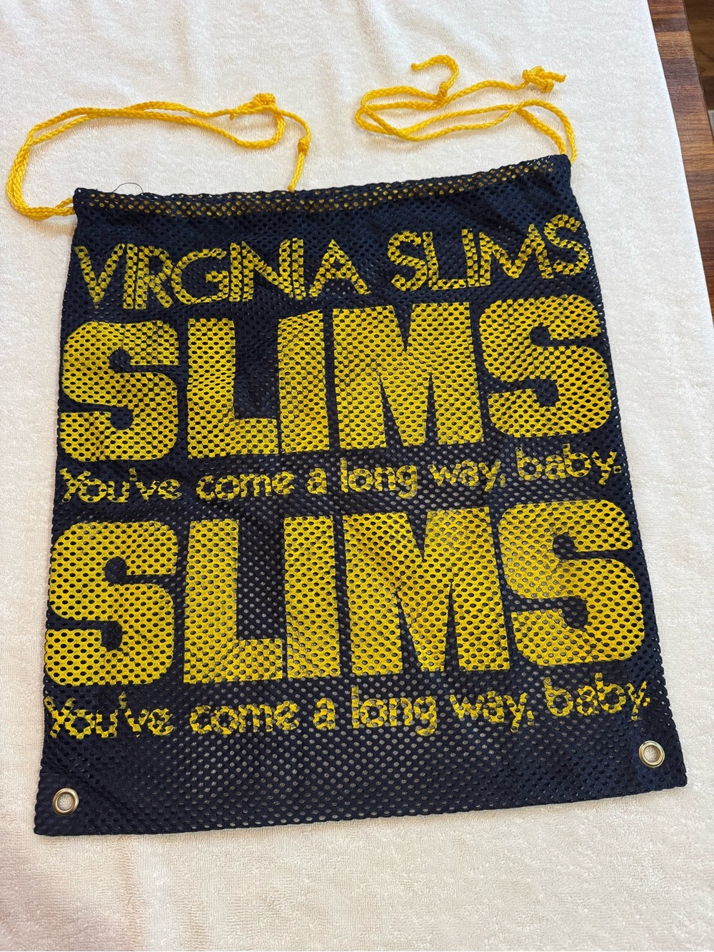 Virginia Slims cigarettes mesh net beach bag travel